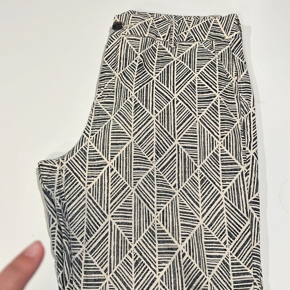 Soft Surrounding - 12, abstract beige and black cropped slacks - Picture 8 of 12